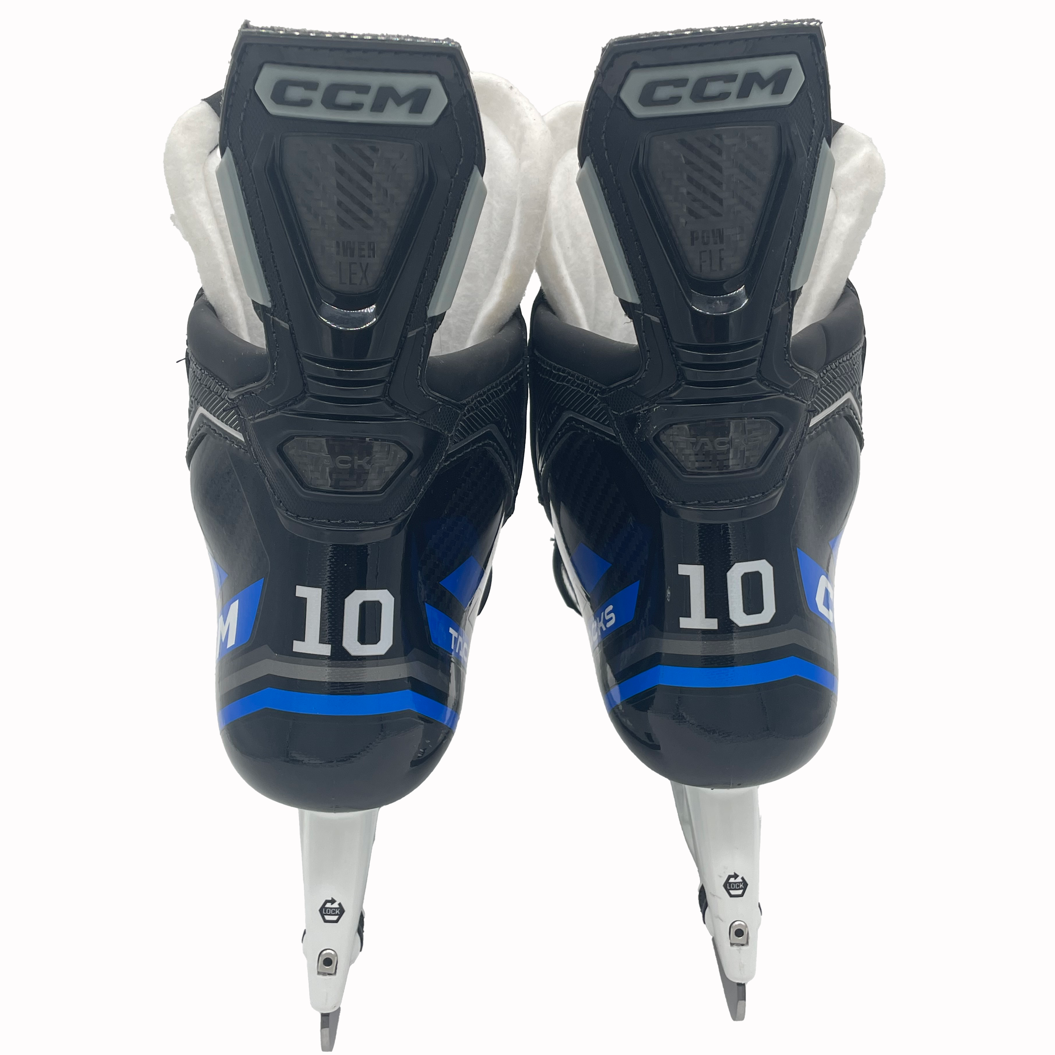 Patins de hockey CCM Tacks AS-V Pro – NCAA Pro Stock – Taille 7,5 (noir/bleu)